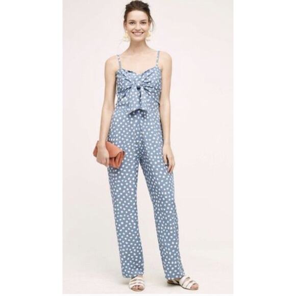 Anthropologie Pants - Anthropologie Whit Two Blue & White Jumpsuit